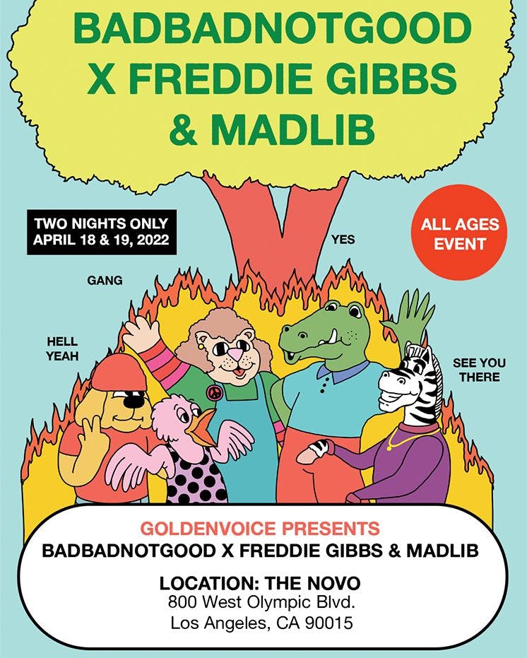 BadBadNotGood X Freddie Gibbs & Madlib Poster illustration