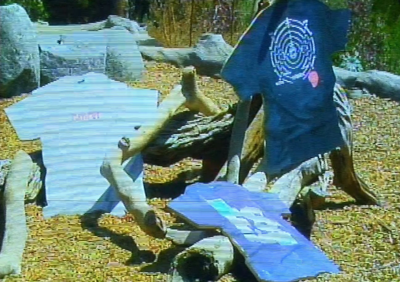 Flatspot AW21 Collection graphic tees printed on wood cut-outs