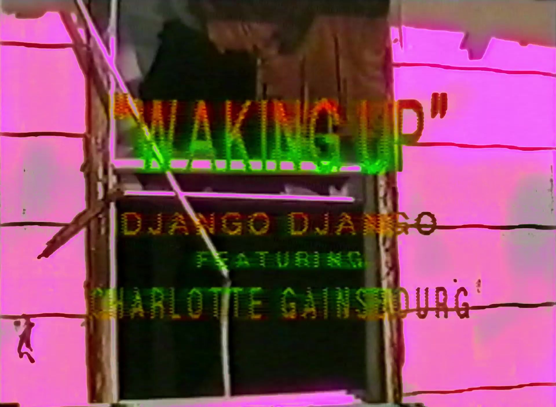 Django Django “Waking Up” Official Music Video clip featuring the title card