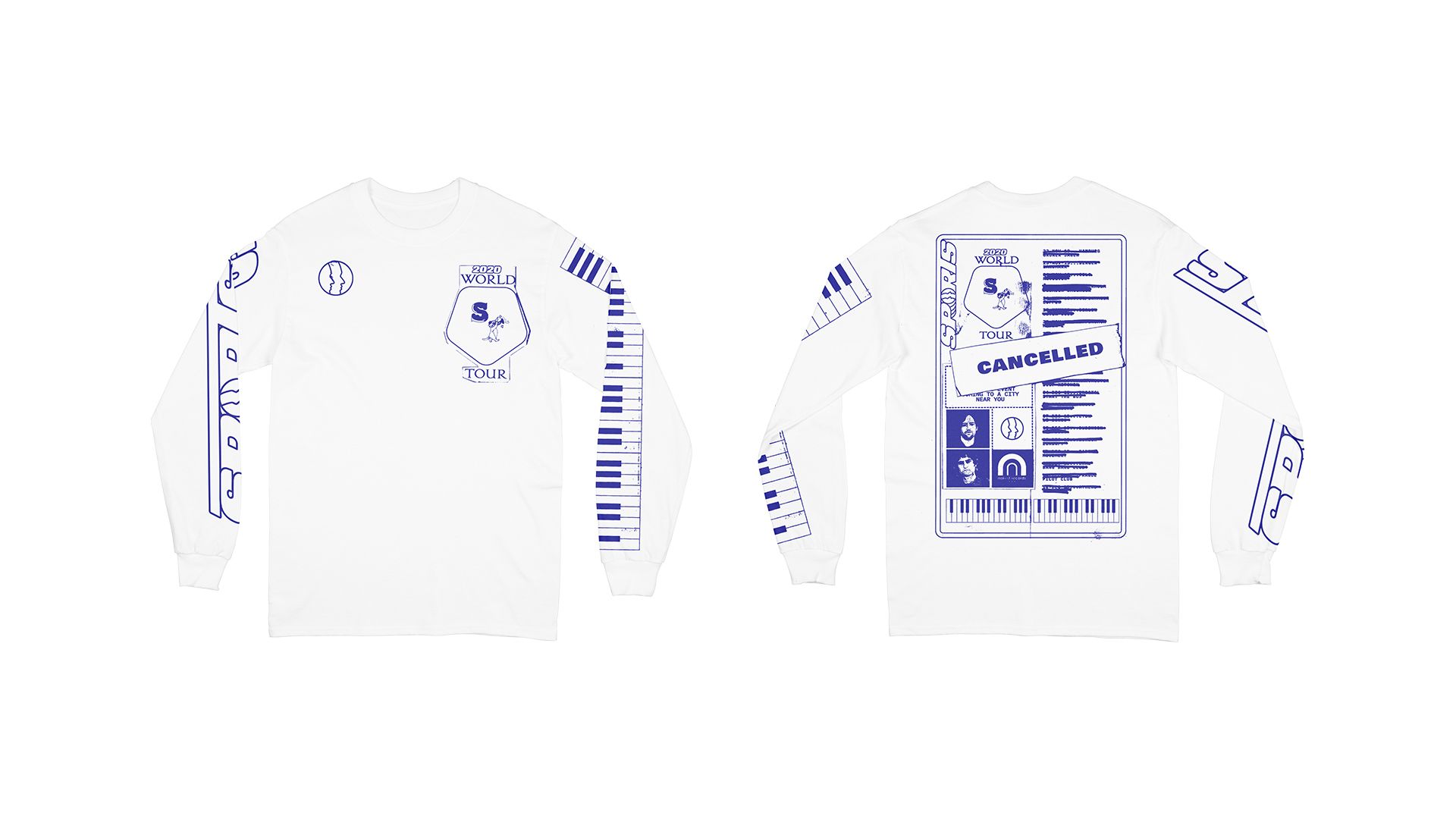 From the Sports Get A Good Look Album Campaign is a flat-lay of a white graphic tee