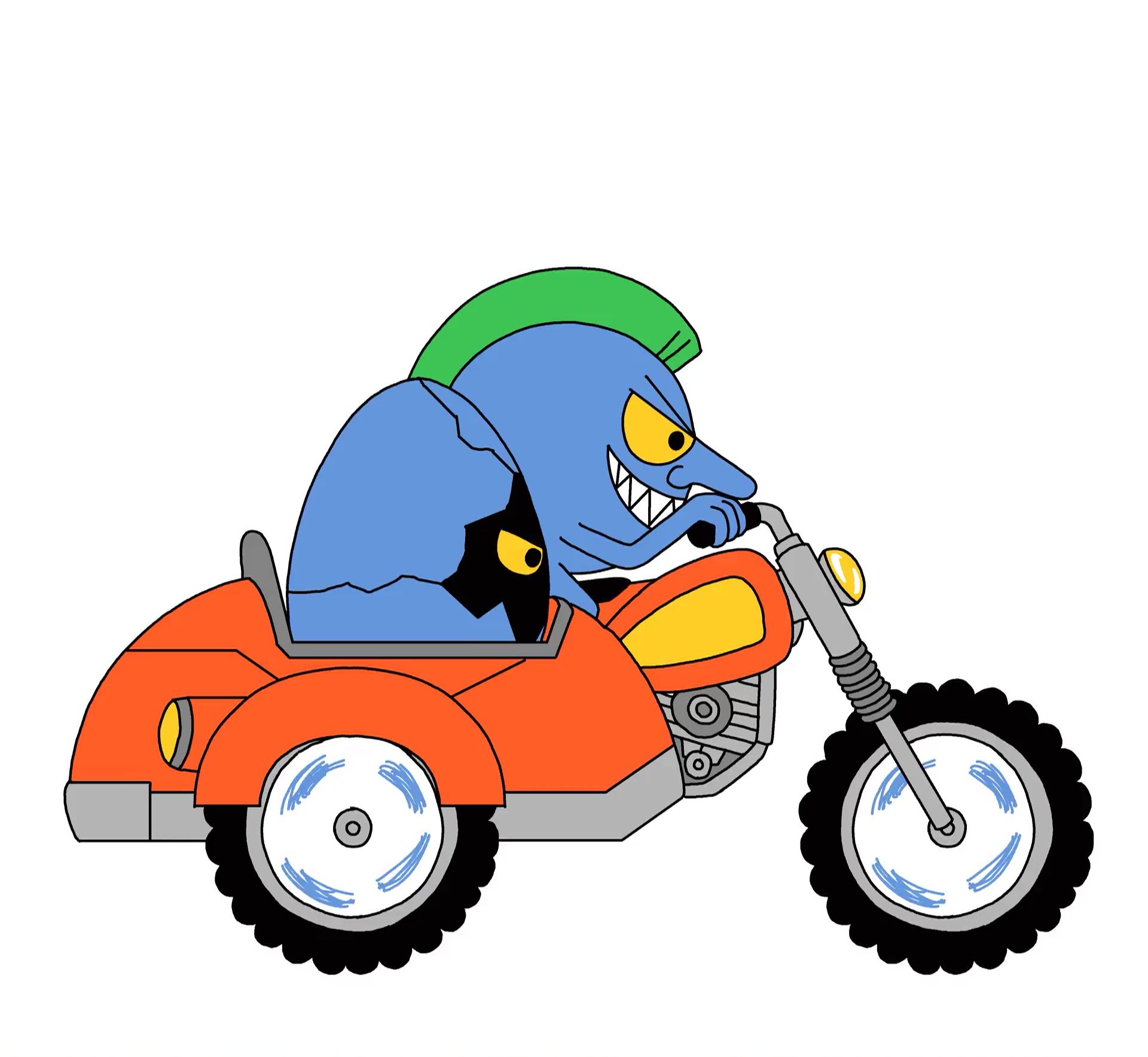 Dizzy Fae “I’m Good” Official Music Video motorcycle guys animation