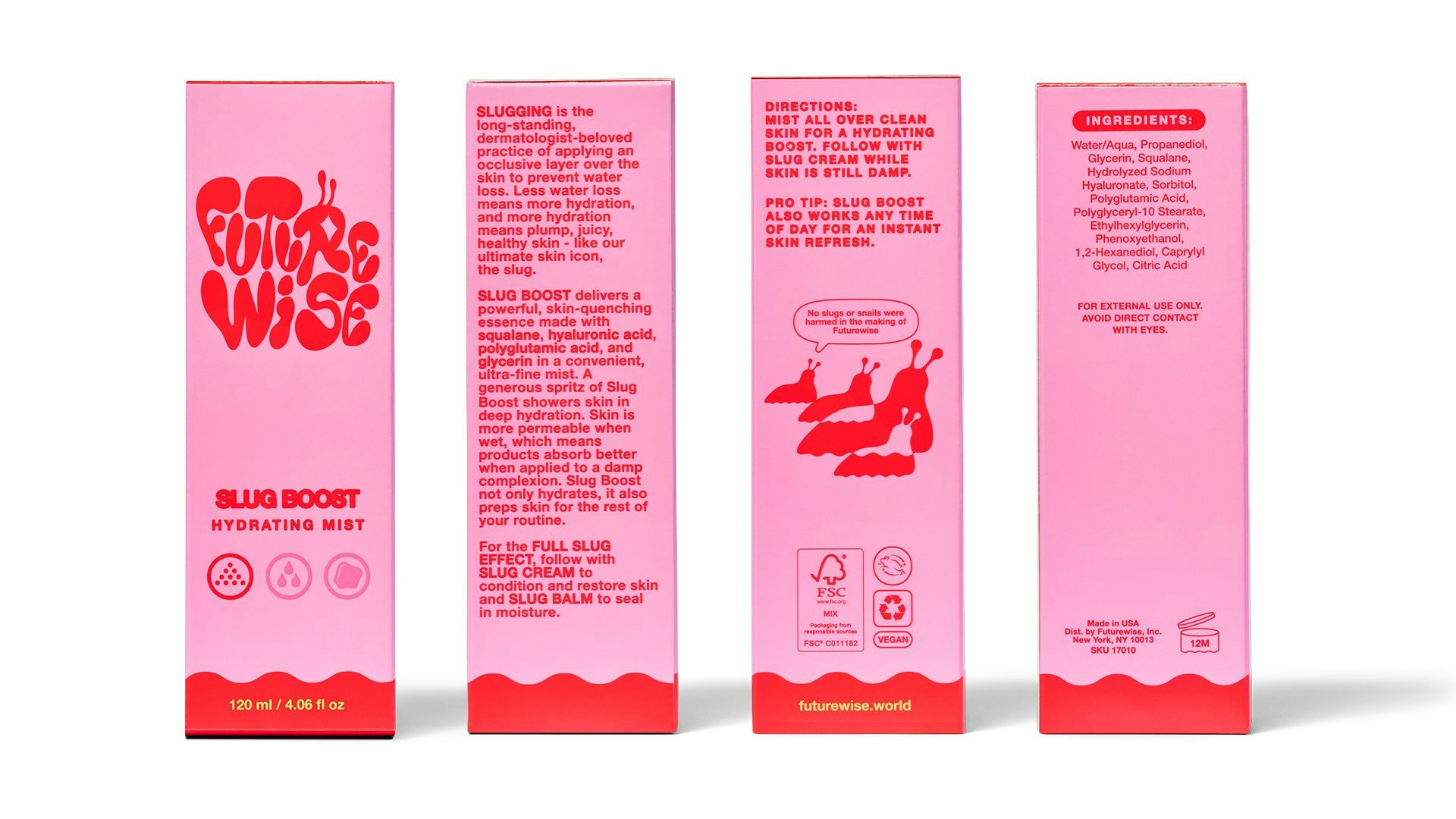 FutureWise product packaging for the pink and red Slug Boost box