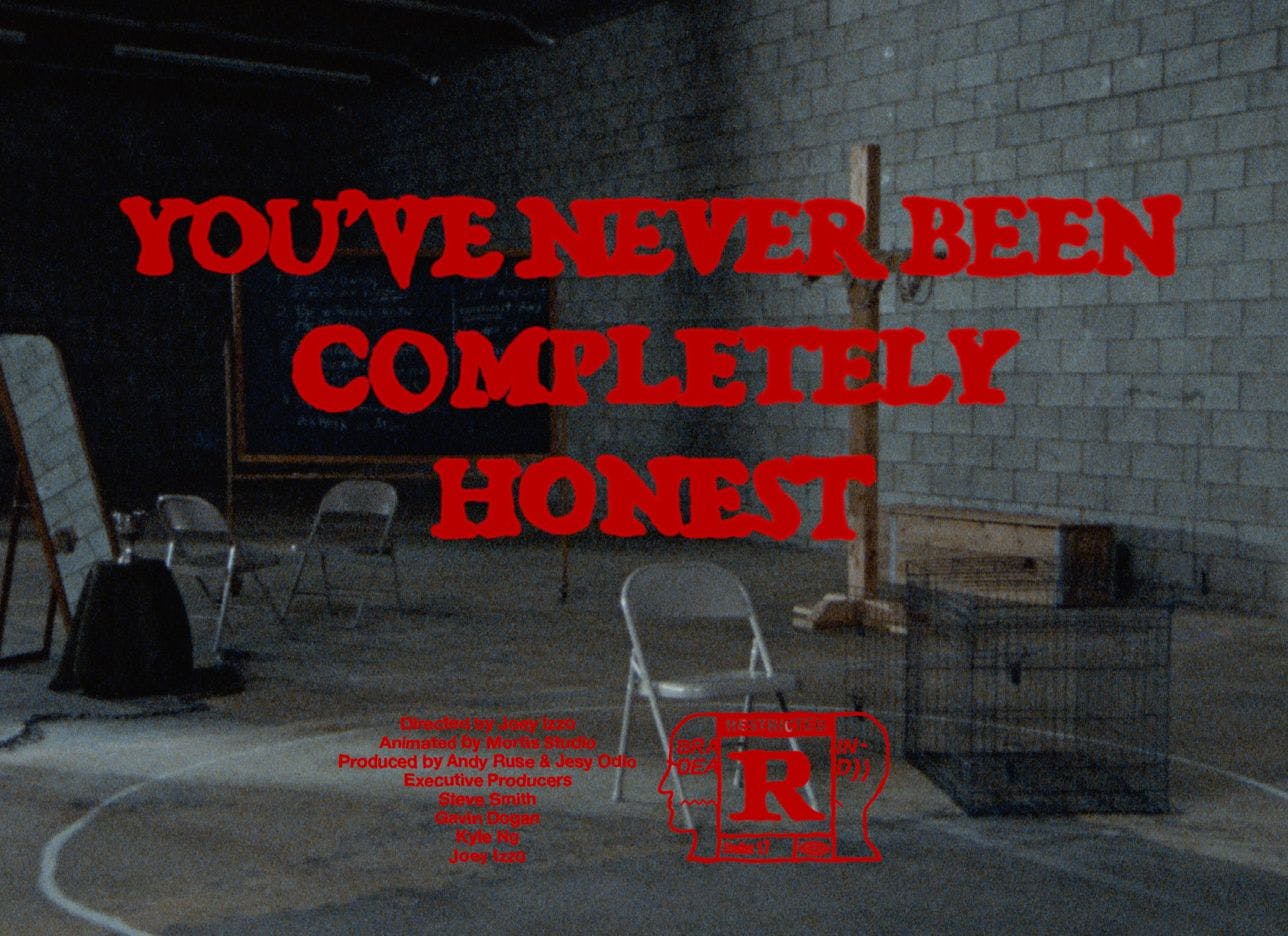 Title card from the “You’ve Never Been Completely Honest” Short Film