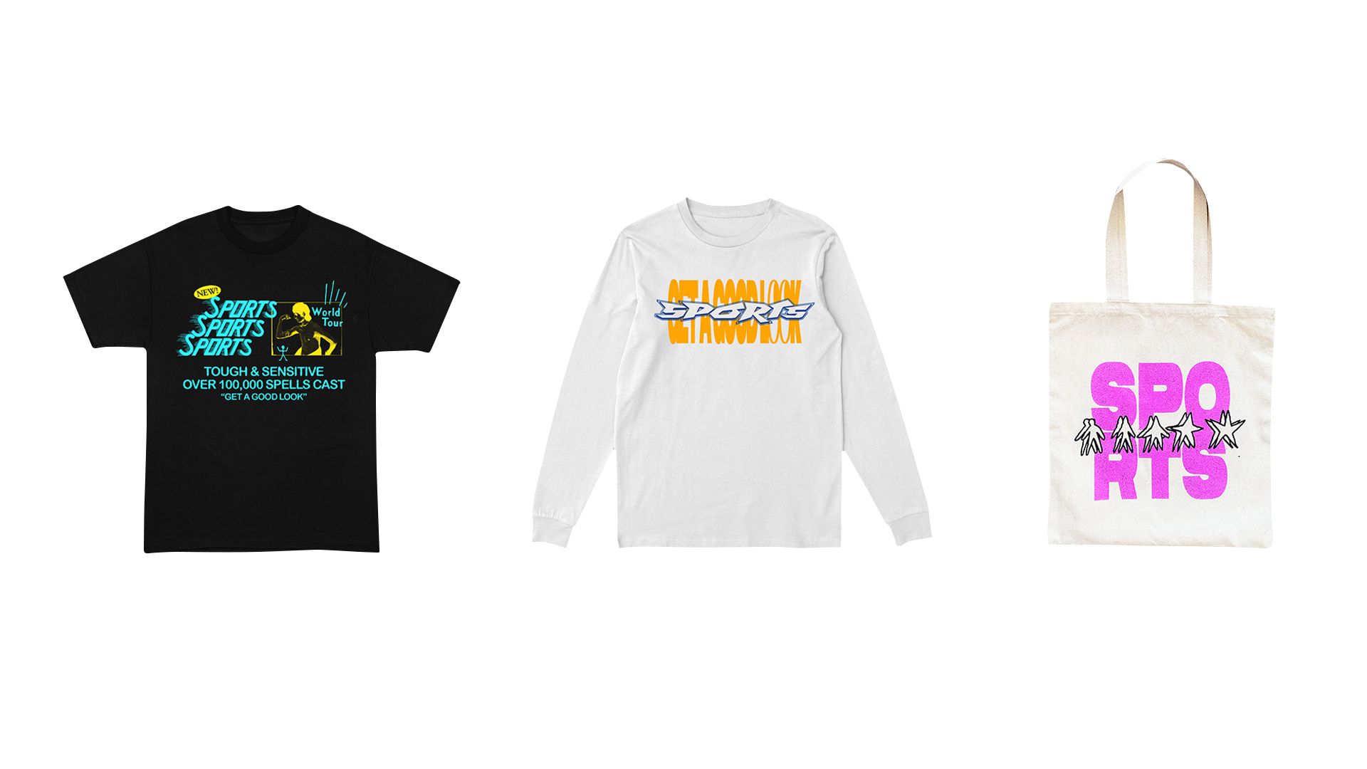 From the Sports Get A Good Look Album Campaign is a variety of product flat-lays