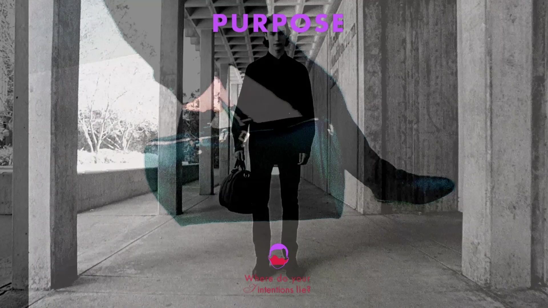 Louis Vuitton Men’s SS19 Campaign "purpose" video clip of model centered holding a bag