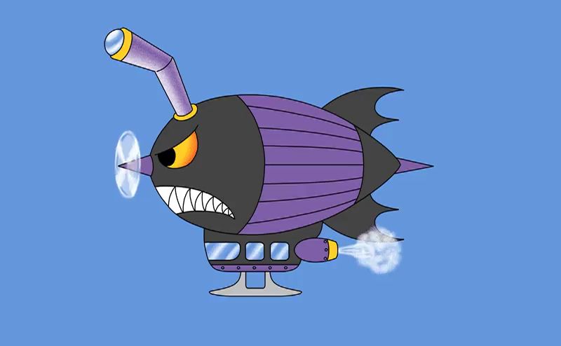 Dizzy Fae “I’m Good” Official Music Video clip purple blimp in a blue sky