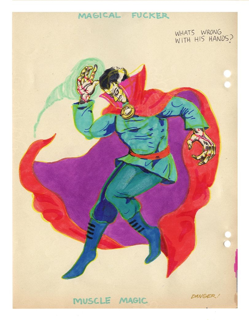 Brain Dead x Marvel Doctor Strange Graphic tee illustration process print